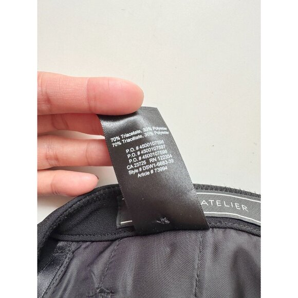 Aritzia BABATON Black Crepe High Rise Tapered Leg Ankle Trousers Pants, Size 8 - Picture 11 of 12